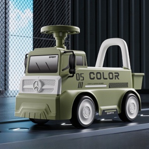 Mașinuță pentru copii, Flippy, 3 ani, Model Camion, Sport, Claxon, Cutie Depozitare, 62x26x40 cm, Verde - Img 4