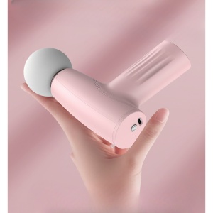 Mini Aparat de Masaj, Flippy, Tip Pistol, Incarcare USB Tip C, Portabil, Pentru Relaxare Musculara, Autonomie 120 Min, 3 Trepte de Viteza, Roz - Img 3