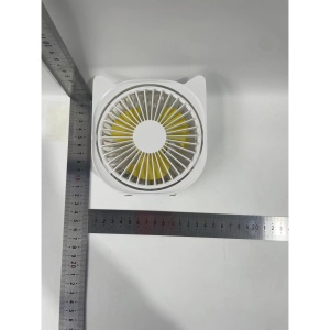Mini ventilator pentru birou cu usb, Flippy, rotire 360 grade, 3 viteze, 13.5 x 12,8 cm, Alb - Img 8