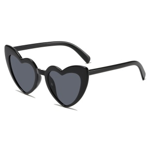 Ochelari in Forma de Inima, Flippy, pentru Petrecerea Burlacitelor, Tematica Nunta, Protectie Soare, 14.7x4.9x14.2 cm, Negru - Img 1