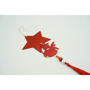 Ornament brad, Flippy, Stea, Om de zapada, Rosu, Lucios, 10*28CM, Acril, Interior/ Exterior - Img 2