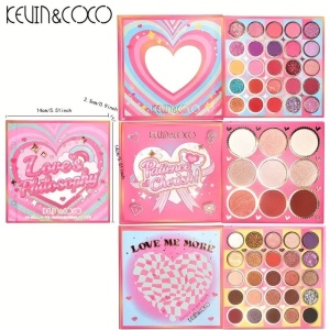 Paleta de Farduri Kevin&Coco, 59 culori, Stil Carte, 3 Straturi, Pudra Compacta, Clasic, Fara Sulfati, 14 x 14 cm, 80 g, multicolor - Img 6