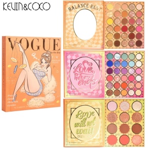 Paleta de Farduri Kevin&Coco, 72 culori, Stil Carte, 3 Straturi, Pudra Compacta, Clasic, Fara Sulfati, 14 x 14 cm, 80 g, multicolor - Img 5