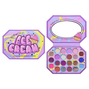 Paleta de Machiaj, KEVIN & COCO, Violet Ice Cream, Fard de Pleoape, 22 culori, 19 x 13.7 x 1.3 cm - Img 8