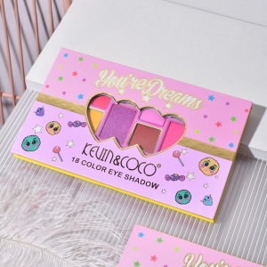 Palete de Machiaj, KEVIN & COCO, Candy Star. Fard de Pleoape, 18 culori, 19.3 x 12 x 1.4 cm - Img 2