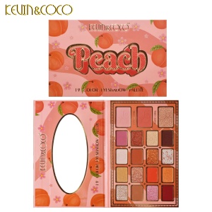 Palete de Machiaj, KEVIN & COCO, Peach, Fard de Pleoape, 19 culori, 19x13x1.5 cm - Img 2