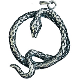 Pandantiv din Argint 925 Jolie Silver, Model Sarpe Incolacit, 40 x 26 mm, 4.7 g - Img 1