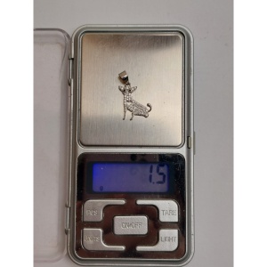 Pandantiv, Jolie Silver, Argint 925, Model Catel cu Inima, 1.5 G, 1.8 x 1.7 Cm - Img 4