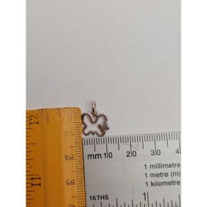 Pandantiv, Jolie Silver, Argint 925, Model Fluture Dublu, 0.9g, 1.2 cm x 1.2 cm - Img 3