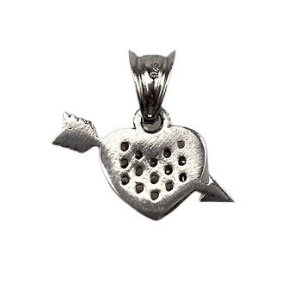 Pandantiv, Jolie Silver, Argint 925, Model Inima cu Sageata, 0.7 g, 10x15 mm - Img 2