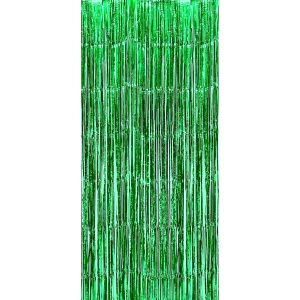 Perdea Franjurata, Flippy, Model Decor Petrecere, pentru Fundal de Poze, Amenajare Colorata a Petrecerii, Dimensiune 100x200 cm, Verde - Img 1