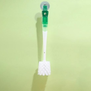 Perie 5 in 1 de Curatat Pahare, Cani, Sticle, Flippy, cu Maner Lung, Accesorii pentru Spalarea Paielor si Capacelor, Usor de Agatat, 36x7x7cm, Verde-Alb - Img 9
