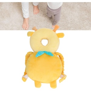 Perna tip Rucsac pentru Protectia Capului, Flippy, Tetiera tip Girafa, pentru Bebelusi, 33x6x19 cm, 180 g, Galben - Img 4