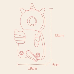 Perna tip Rucsac pentru Protectia Capului, Flippy, Tetiera tip Unicorn, pentru Bebelusi, 33x6x19 cm, 180 g, Albastru - Img 2