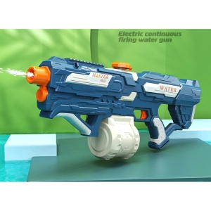 Pistol cu Apa pentru Copii, Rezervor 600ml, Flippy, 14ani+, cu baterie 1500mAh, Electric Burst, Albastru/Alb, 1000ML - Img 2