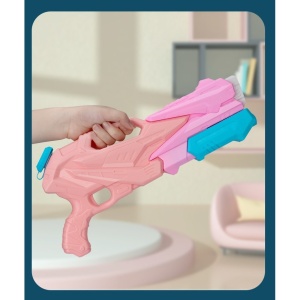 Pistol cu Apa pentru Copii, Rezervor, Pentru Piscina/Plaja, Flippy, 6ani+, 3 duze, Roz, 500ML - Img 3