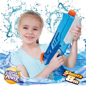 Pistol cu Apa pentru Copii, Rezervor, Pentru Piscina/Plaja, Flippy, 6ani+, Albastru, 900ML - Img 5