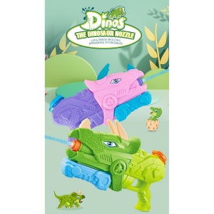 Pistol cu Apa pentru Copii, Rezervor, Pentru Piscina/Plaja, Flippy, 6ani+, Triceratops, 3 duze, Verde, 640ML - Img 8