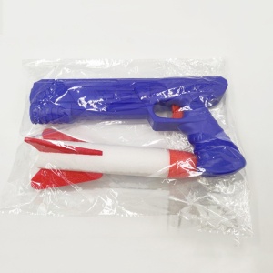 Pistol de Jucarie, Flippy, cu Lansator de Racheta, din Polistiren/Plastic, Lumina LED, +3 Ani, Albastru/Rosu - Img 4
