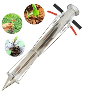 Plantator inox cu 2 manere si pedala Lider - Img 2