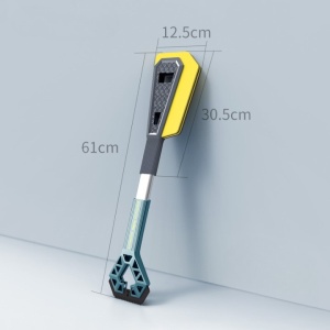 Racleta Auto pentru Zapada cu Doua Capete, Flippy, Universala, Deszapezire Masina, cu Maner, Ergonomica, Detasabila, pentru Geamuri si Caroserie, Usor de Utilizat, 61x12.5 cm, Albastru - Img 3