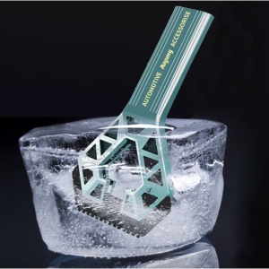 Racleta Auto pentru Zapada cu un Capat, Flippy, Universala, Deszapezire Masina, cu Maner, Ergonomic, Detasabila, pentru Geamuri si Caroserie, Usor de Utilizat, 23.5x4.3 cm, Albastru - Img 3
