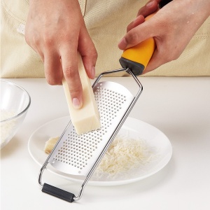 Razatoare manuala Flippy, perie inclusa, Inox, usor de utilizat, 31x6.7 cm, Galben - Img 8