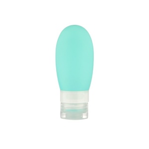 Recipient Portabil din Silicon Elegant de Voiaj, Sticla de Calatorie, Flippy, Potrivita pentru Lotiune, Sampon si Alte Lichide, Anti-scurgere, cu Posibilitate de Reumplere, Capacitate 90mL, Verde - Img 2