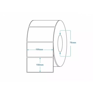 Rola etichete termice pentru awb Flippy 100x150mm, 1000 et./rola - Img 2