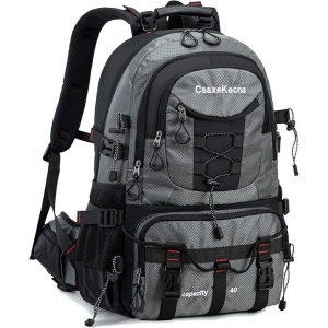 Rucsac Multifunctional de Alpinism, Flippy, Capacitate 36-55 L, de Calatorie, Impermeabil, Slot USB Incarcare Telefon, Bretele Reglabile, 52 x 34 x 19 cm, Gri - Img 3