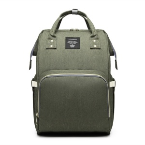 Rucsac Multifunctional pentru Mamici, Flippy, din Panza Oxford, Compartimentare Multipla, Impermeabil, 43 x 18 x 26 cm, Verde Army - Img 1