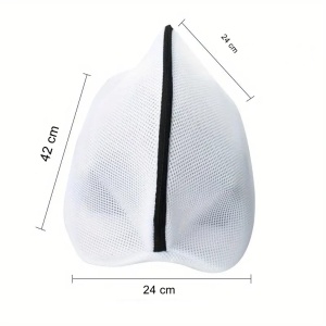 Sac pentru spalare si uscare incaltaminte Flippy, compatibil cu masina de spalat, material rezistent, 42 x 24 x 24 cm, alb - Img 2