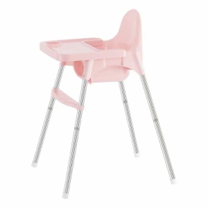 Scaun de masa telescopic pentru bebelusi si copii, Flippy, cu Suport picioare si Centura de siguranta, reglabil pe inaltime, Varsta 6-32 luni, Roz - Img 1