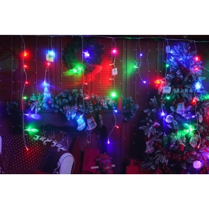 Sectiune Instalatie de Craciun Flippy® Tip Turturi, Flash 5 m, 143 LED-uri, Interconectabila, Fir Transparent, RB-RG, Atentie! nu contine alimentator - Img 5