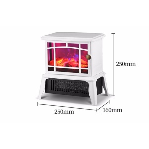 Semineu electric Flippy, 1500W, cu efect de flacara, 25 x 16 x 25 cm, Alb - Img 5