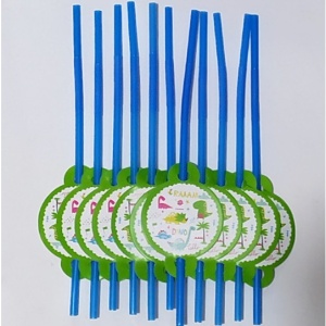 Set 10 Paie, Flippy, Colectia Dino Park, 26 x 7 cm, din Carton/Plastic, Multicolor - Img 4