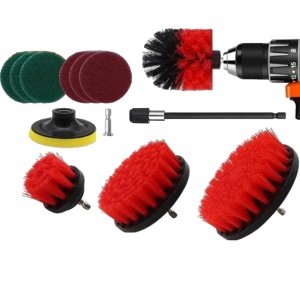Set 12 Accesorii pentru Curatare Auto, Flippy, Interior si Exterior, Rosu - Img 1