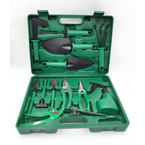 Set 12 Unelte de Gradina, Flippy, pentru Plantare Prelucrare Sol si Ingrijire Plante, Material PVC si Otel, Cutie Inclusa, 38 x 29 cm, Verde Deschis - Img 10