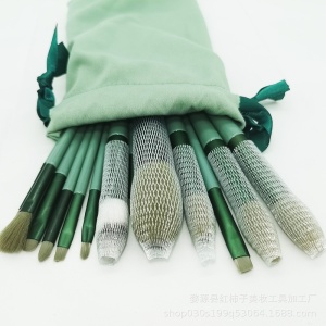 Set 13 pensule pentru machiaj, Flippy, super soft, makeup profesional/incepatori, verde - Img 10