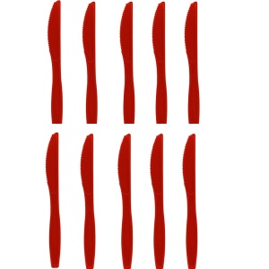 Set 16 Cutite de Unica Folosinta, Flippy, din Plastic, 15 cm, Rosu - Img 2