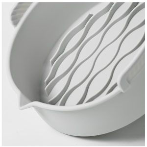Set 2 tavi din silicon ecologic pentru air fryer Flippy, temperatura maxima 230 grade, reutilizabile, reciclabile, cu manere anti-alunecare, fund antiaderent, 18.7 x 19.5 x 7 cm, gri - Img 6