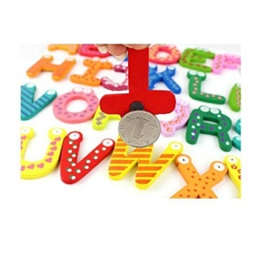 Set 26 Magneti de Frigider pentru Copii, Flippy, Model Alfabet A-Z, Figurine Amuzante, din Lemn, Multicolor - Img 5