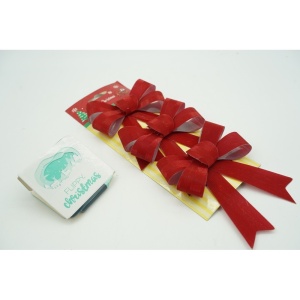 Set 3 fundite pentru brad, Rosii, 10 x 11 cm, din poliester, Flippy - Img 3
