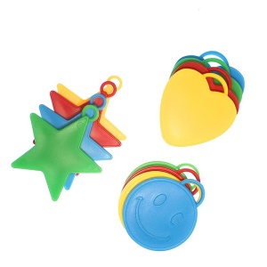Set 4 Greutati pentru Baloanele cu Heliu, Flippy, 32 grame, 8 grame Fiecare, Plastic, Forma Smiley Face, Multicolor - Img 4