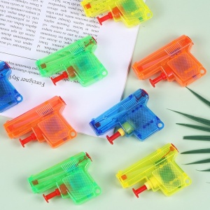 Set 4 Mini Pistoale cu Apa, Flippy, Jucarii de Vara, pentru Copii, 4 Culori Transparente Random - Img 3