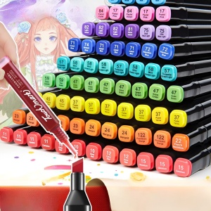Set 48 Markere cu Alcool Twin Touch, Cutie Plastic Inclusa, Flippy, Multicolor - Img 2