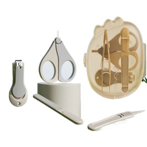 Set 4in1 de Ingrijire Unghii pentru Bebelusi, Flippy, Cutie de Depozitare Dinozaur Transparent, 0-6 Ani, 11.5 x 9 x 3 cm, Bej - Img 6