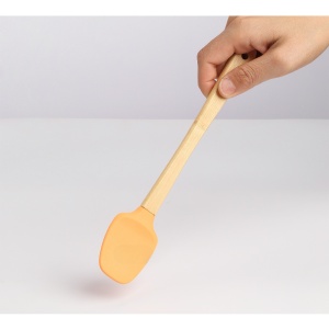Set 5 Mini Spatule de Silicon Flippy, pensula, Stejar, Multicolor - Img 4
