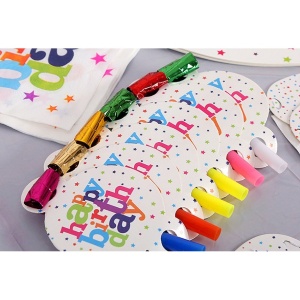 Set 6 Suflatori, Flippy, Colectia Happy Birthday, 19 x 11 cm, din Carton/Plastic/Hartie, Multicolor - Img 4