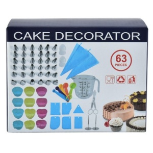 Set 63 Piese Ustensile pentru Ornare Prajituri, Flippy, din Plastic si Otel Inoxidabil, Forme Briose, Multicolor - Img 9
